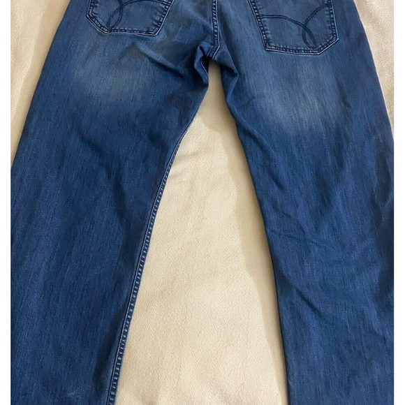 Calvin Klein Relaxed Straight Men’s Blue Denim Jeans Size 36W 30L - Picture 10 of 16